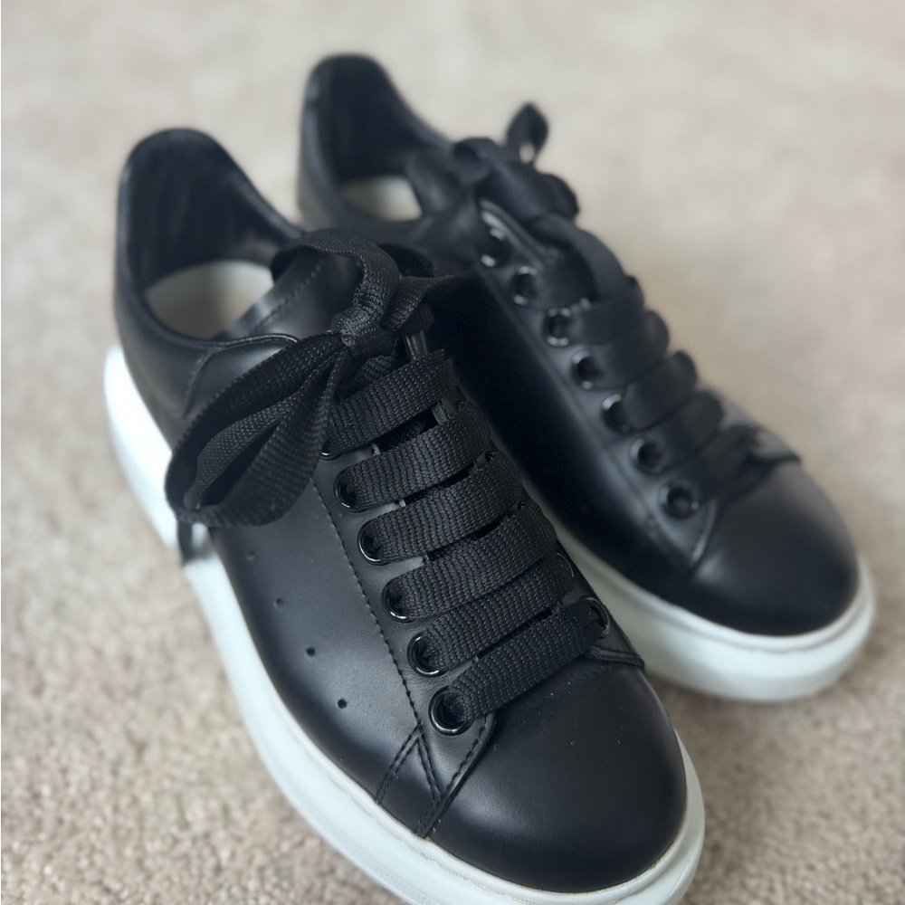 Alexander McQueen Black and White Athletic Shoes